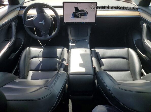 5YJ3E1EB0NF193645 2022 TESLA MODEL Gray Dashboard view