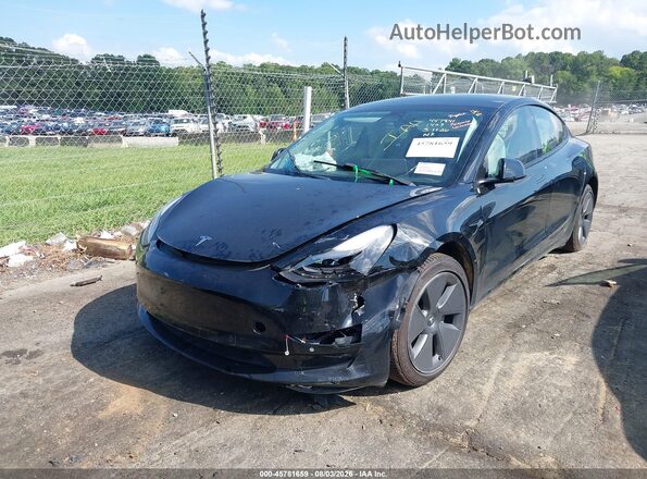 5YJ3E1EB0NF261409 2022 TESLA MODEL 3 Black Przód lewy