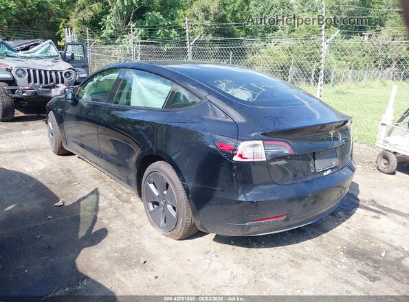 5YJ3E1EB0NF261409 2022 TESLA MODEL 3 Black Tył lewy