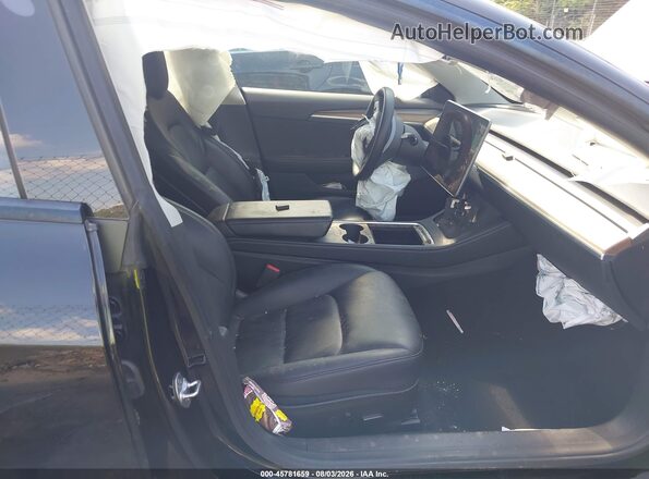 5YJ3E1EB0NF261409 2022 TESLA MODEL 3 Black Widok wnętrza z przodu