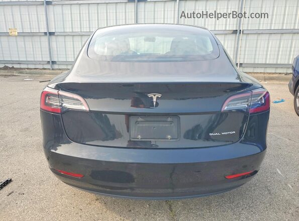 5YJ3E1EB0NF291056 2022 TESLA MODEL Black Widok z tyłu