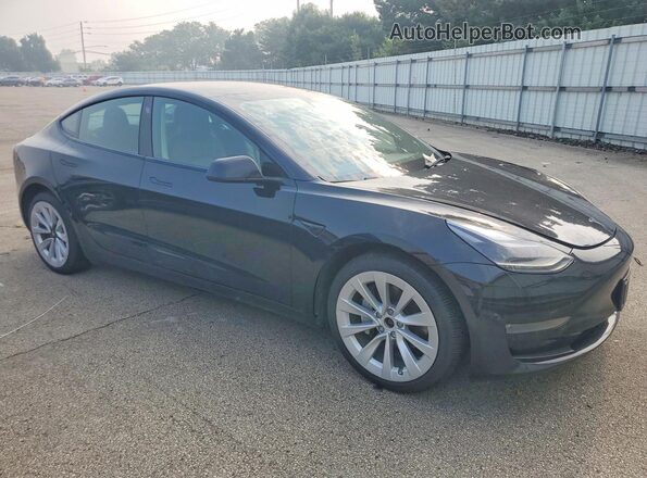 5YJ3E1EB0NF291056 2022 TESLA MODEL Black Przód prawy
