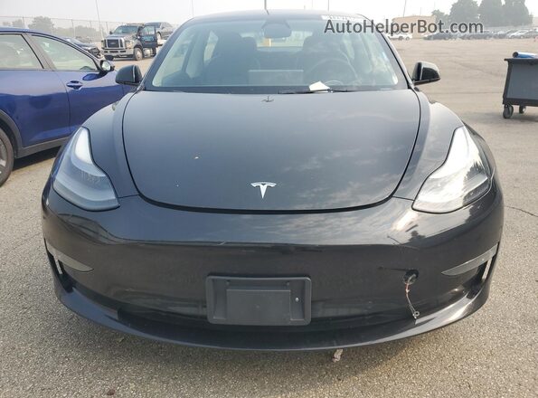 5YJ3E1EB0NF291056 2022 TESLA MODEL Black Widok naklejki z numerem VIN