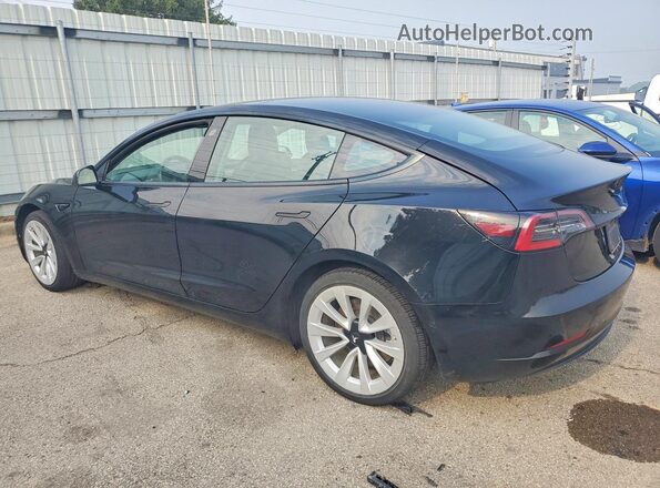 5YJ3E1EB0NF291056 2022 TESLA MODEL Black Tył lewy