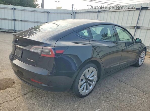 5YJ3E1EB0NF291056 2022 TESLA MODEL Black Tył prawy