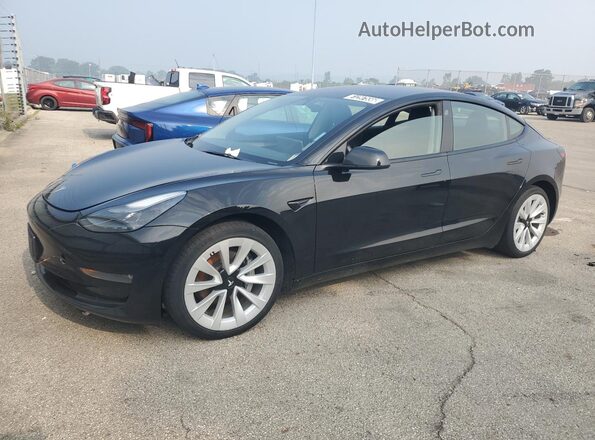 5YJ3E1EB0NF291056 2022 TESLA MODEL Black 