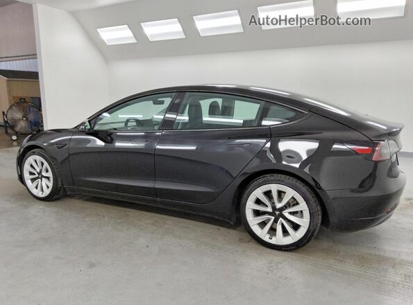 5YJ3E1EB0NF300242 2022 TESLA MODEL Black Հետևի ձախ