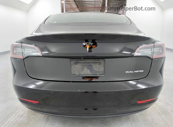5YJ3E1EB0NF300242 2022 TESLA MODEL Black Հետևի տեսք