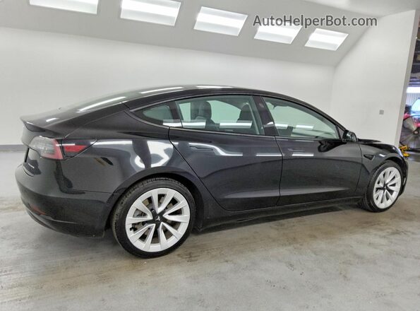 5YJ3E1EB0NF300242 2022 TESLA MODEL Black Հետևի աջ