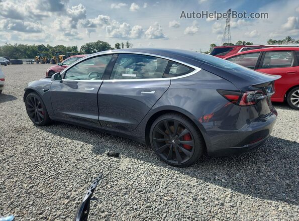 5YJ3E1EB1JF082936 2018 TESLA MODEL Gray Rear left