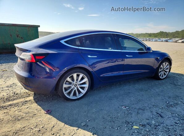 5YJ3E1EB1JF133867 2018 TESLA MODEL Blue უკანა მარჯვენა