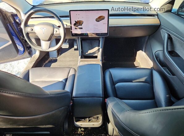 5YJ3E1EB1JF133867 2018 TESLA MODEL Blue წინა პანელის ხედი