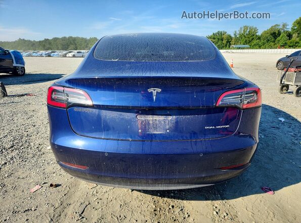 5YJ3E1EB1JF133867 2018 TESLA MODEL Blue უკანა ხედი