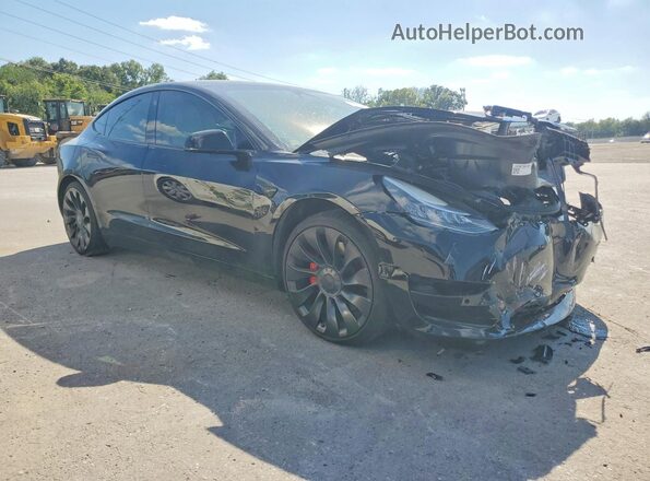 5YJ3E1EB1JF171082 2018 TESLA MODEL Black Delantero derecho