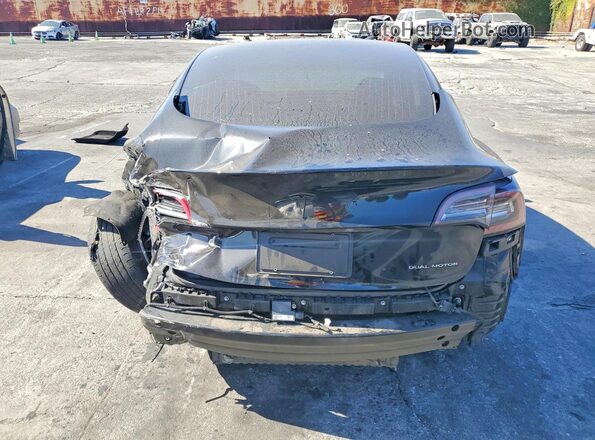 5YJ3E1EB1KF186747 2019 TESLA MODEL Black Rear view