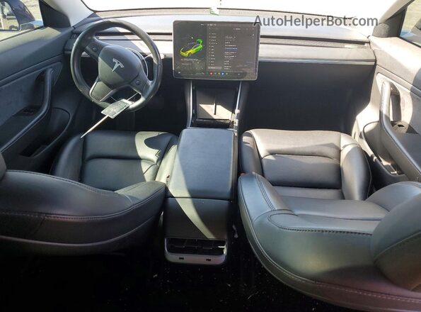 5YJ3E1EB1KF186747 2019 TESLA MODEL Black Dashboard view