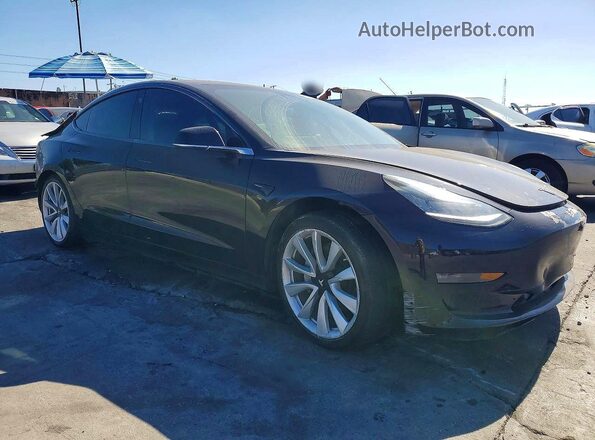 5YJ3E1EB1KF186747 2019 TESLA MODEL Black Front right