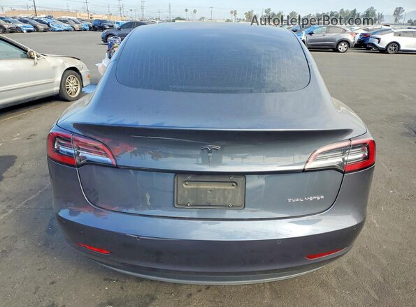 5YJ3E1EB1LF711971 2020 TESLA MODEL Gray Rear view