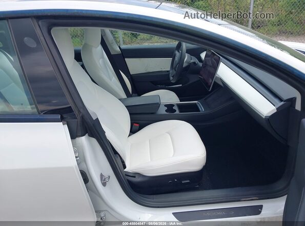 5YJ3E1EB1MF860348 2021 TESLA MODEL 3 Белый Вид салона спереди