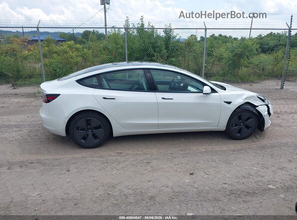 5YJ3E1EB1MF860348 2021 TESLA MODEL 3 Белый Вид задней части салона