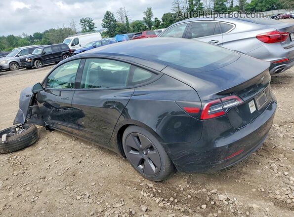 5YJ3E1EB1MF979484 2021 TESLA MODEL Black Rear left