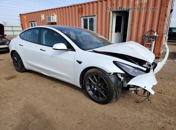 5YJ3E1EB1NF107761 2022 TESLA MODEL White Передня права чверть