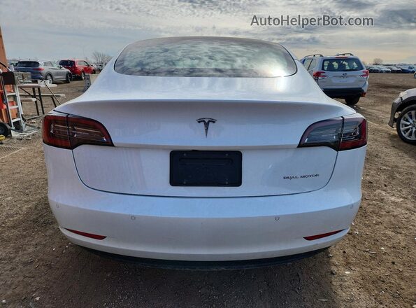 5YJ3E1EB1NF107761 2022 TESLA MODEL White Вид ззаду