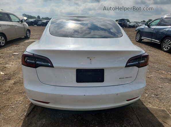 5YJ3E1EB1NF124656 2022 TESLA MODEL White Հետևի տեսք