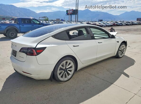 5YJ3E1EB1NF128559 2022 TESLA MODEL White Rear right