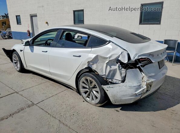 5YJ3E1EB1NF128559 2022 TESLA MODEL White Rear left
