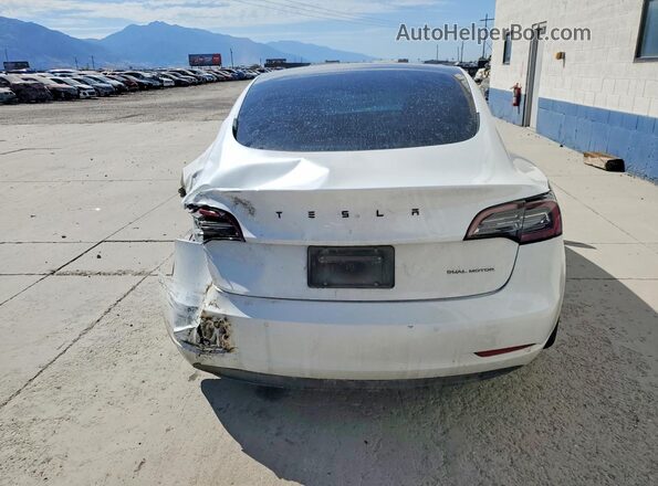 5YJ3E1EB1NF128559 2022 TESLA MODEL White Rear view