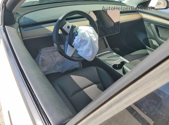 5YJ3E1EB1NF128559 2022 TESLA MODEL White Dashboard view