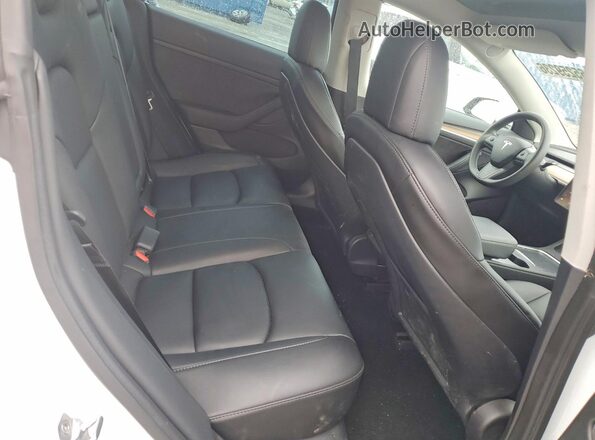 5YJ3E1EB1NF184016 2022 TESLA MODEL White უკანა სავარძლების ხედი