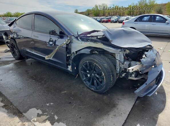 5YJ3E1EB1NF190334 2022 TESLA MODEL Серый Передняя правая четверть