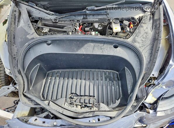 5YJ3E1EB1NF190334 2022 TESLA MODEL Серый Вид задней части салона
