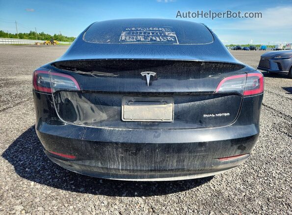5YJ3E1EB1PF416505 2023 TESLA MODEL Black უკანა ხედი