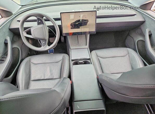 5YJ3E1EB1RF736989 2024 TESLA MODEL Charcoal წინა პანელის ხედი