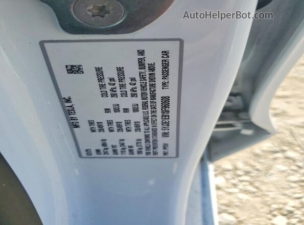 5YJ3E1EB1SF960608 2025 TESLA MODEL Белый Вид наклейки с VIN-кодом
