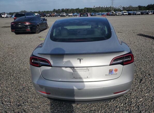 5YJ3E1EB2JF083335 2018 TESLA MODEL Silver Rear view