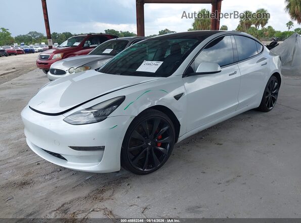 5YJ3E1EB2JF084257 2018 TESLA MODEL 3 White Vista tres cuartos delantera izquierda
