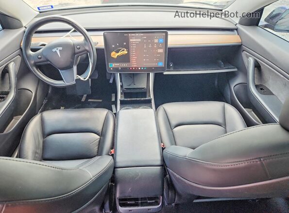 5YJ3E1EB2KF208853 2019 TESLA MODEL Black წინა პანელის ხედი