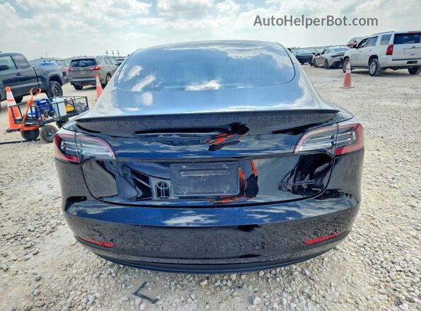 5YJ3E1EB2KF208853 2019 TESLA MODEL Black უკანა ხედი