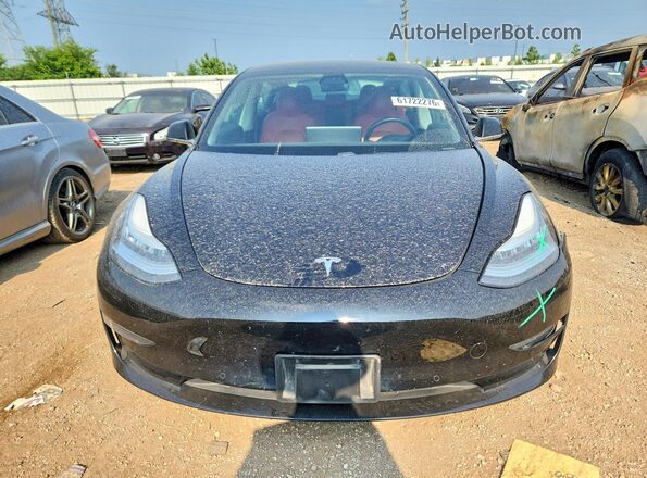5YJ3E1EB2KF364665 2019 TESLA MODEL Black Դիմացի տեսք