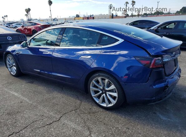 5YJ3E1EB2KF497488 2019 TESLA MODEL Blue Rear left