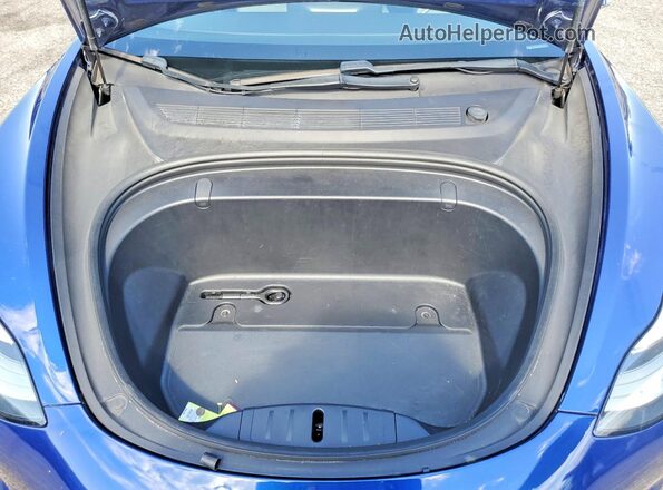 5YJ3E1EB2KF497488 2019 TESLA MODEL Blue Rear interior view