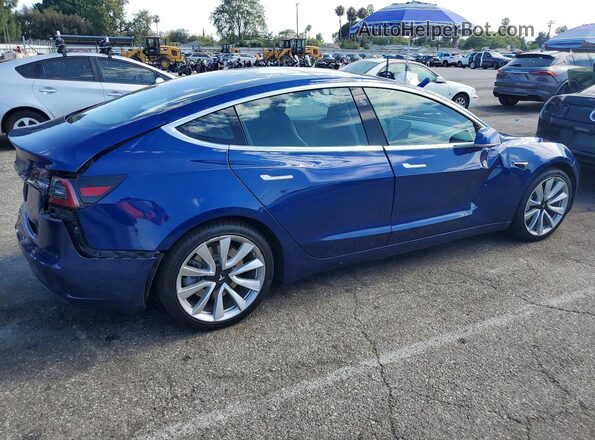 5YJ3E1EB2KF497488 2019 TESLA MODEL Blue Rear right