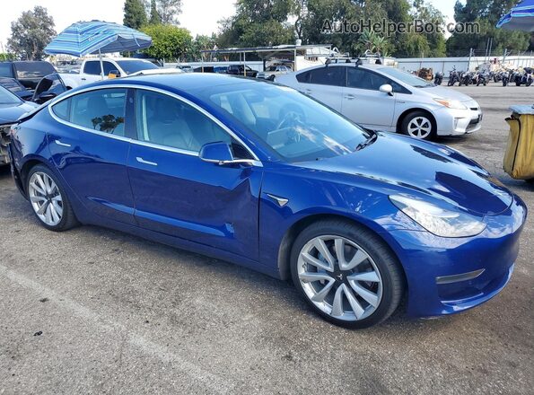 5YJ3E1EB2KF497488 2019 TESLA MODEL Blue Front right