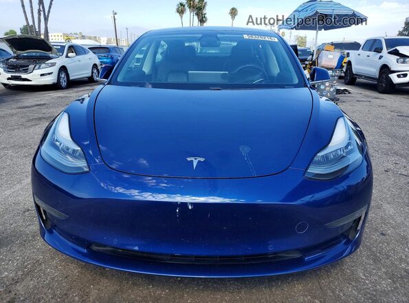 5YJ3E1EB2KF497488 2019 TESLA MODEL Blue Front view