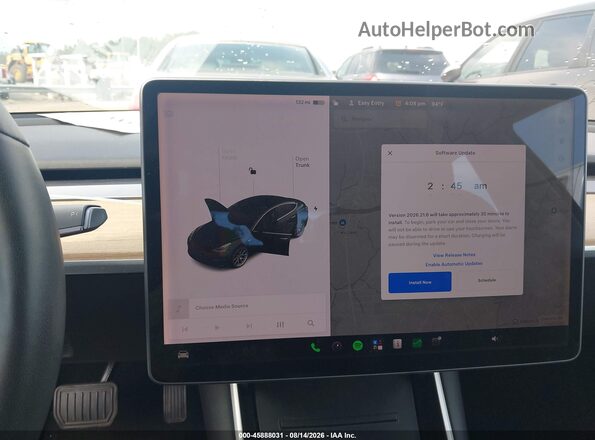 5YJ3E1EB2LF710442 2020 TESLA MODEL 3 Black Widok tylnych siedzeń
