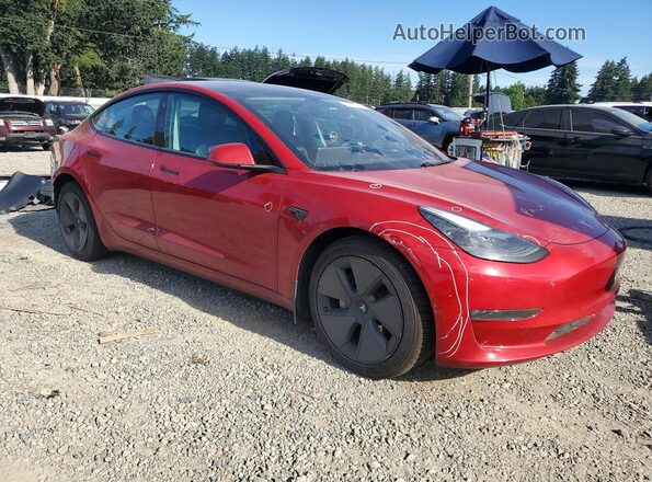 5YJ3E1EB2MF019767 2021 TESLA MODEL Red წინა მარჯვენა